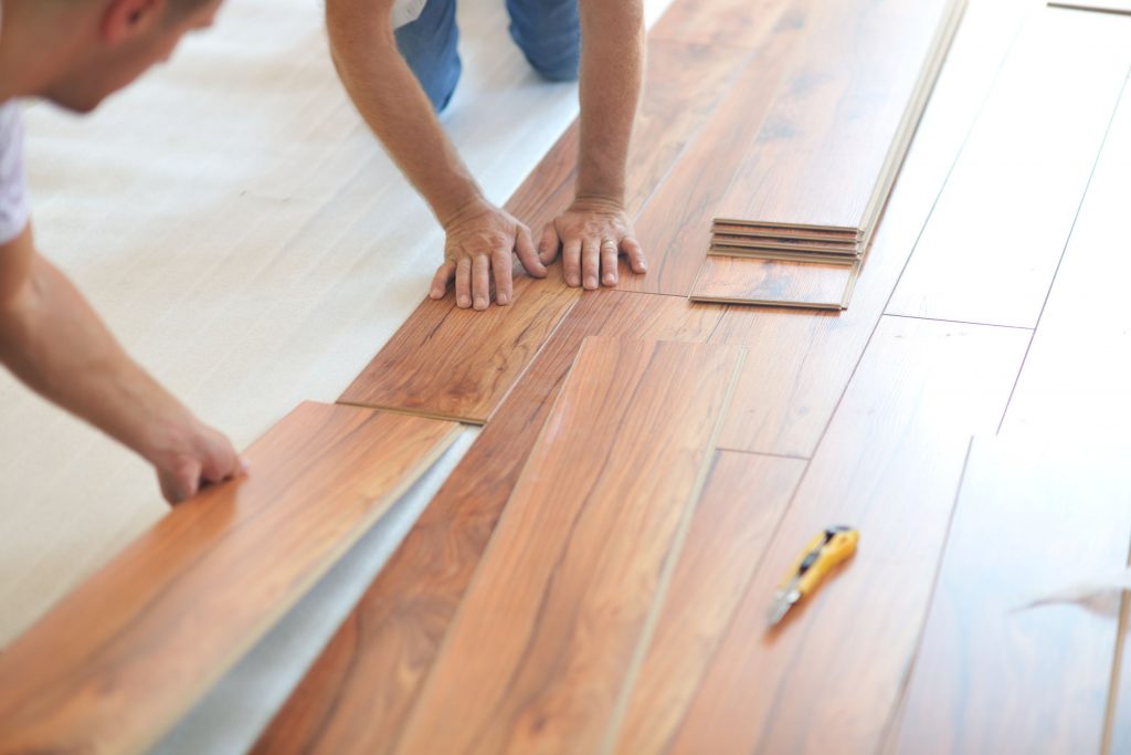 35539905 - installing laminate flooring in new home indoor